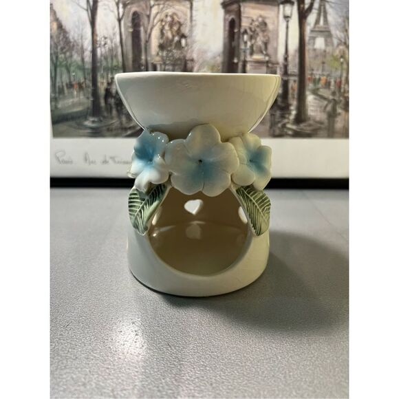 Blue Hibiscus Ceramic Wax Warmer - NWOT - Picture 2 of 11